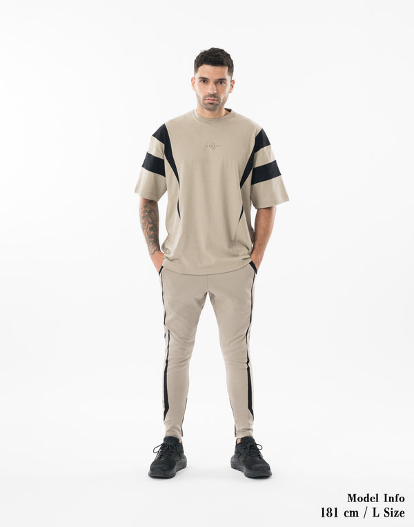 CRONOS DUAL TECH OVERSIZE S/S TEE【GREIGE】