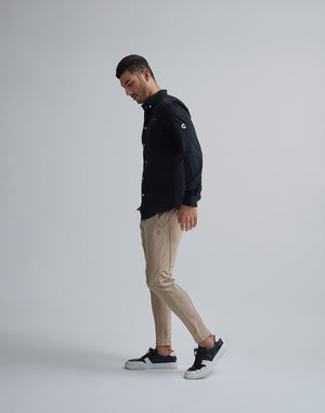 CRONOS BLACK BUTTON DOWN SHIRT