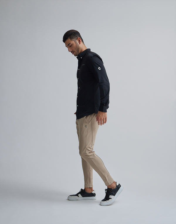 CRONOS BLACK BUTTON DOWN SHIRT