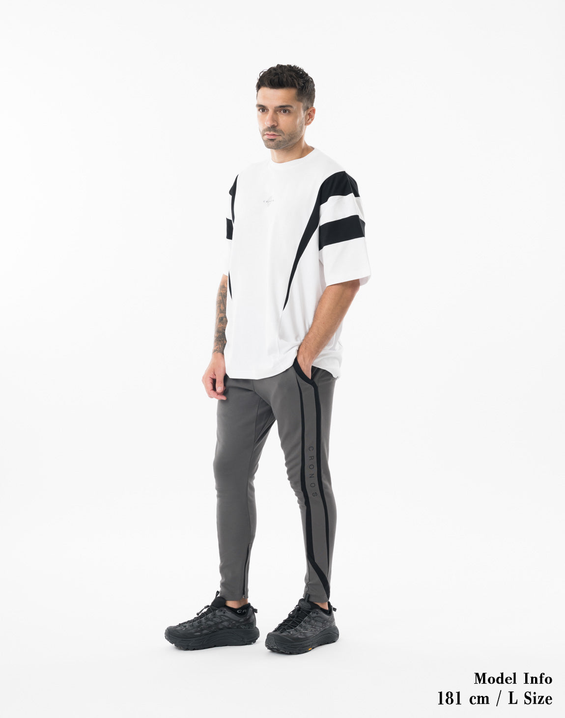 CRONOS men's Sサイズ CRONOS DUAL TECH OVERSIZE S/S TEE【WHITE】