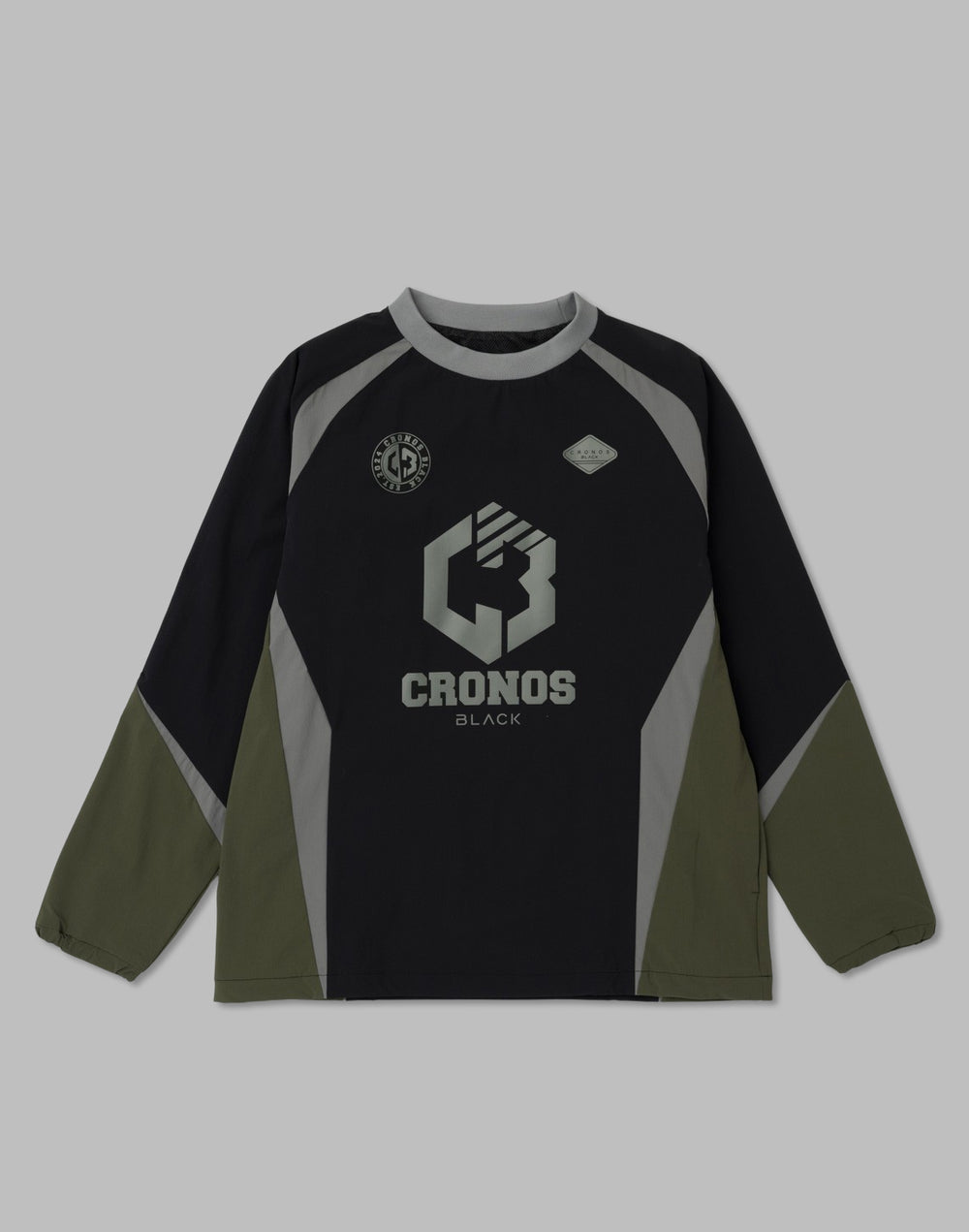CRONOS BLACK 實用尼龍套頭衫 [黑色]