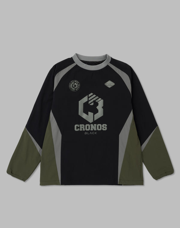 CRONOS BLACK 實用尼龍套頭衫 [黑色]