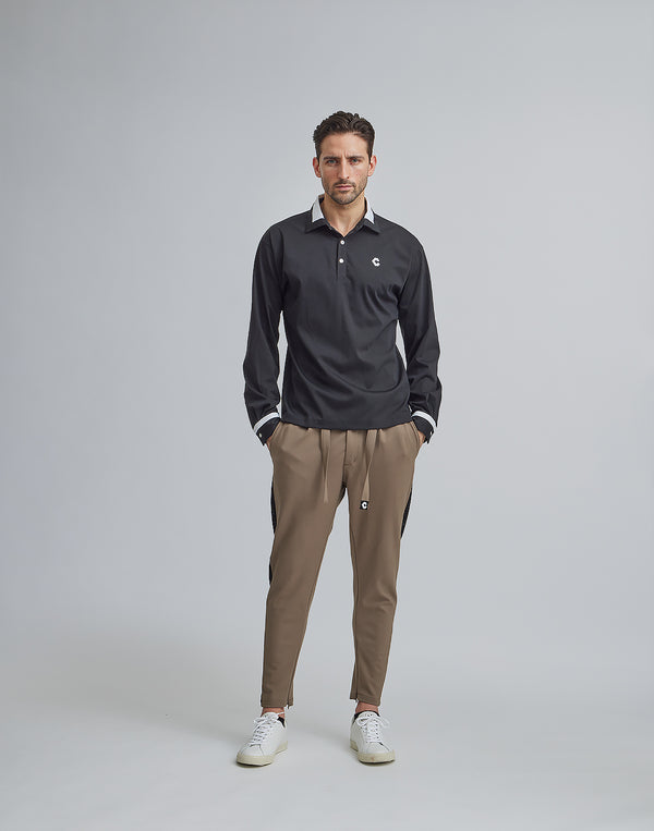 CRONOS BLACK STRETCH POLO