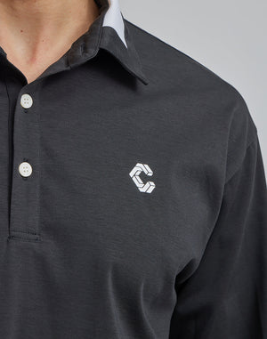 CRONOS BLACK STRETCH POLO