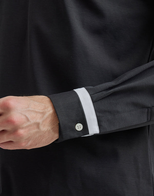 CRONOS BLACK STRETCH POLO