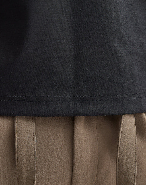 CRONOS BLACK STRETCH POLO