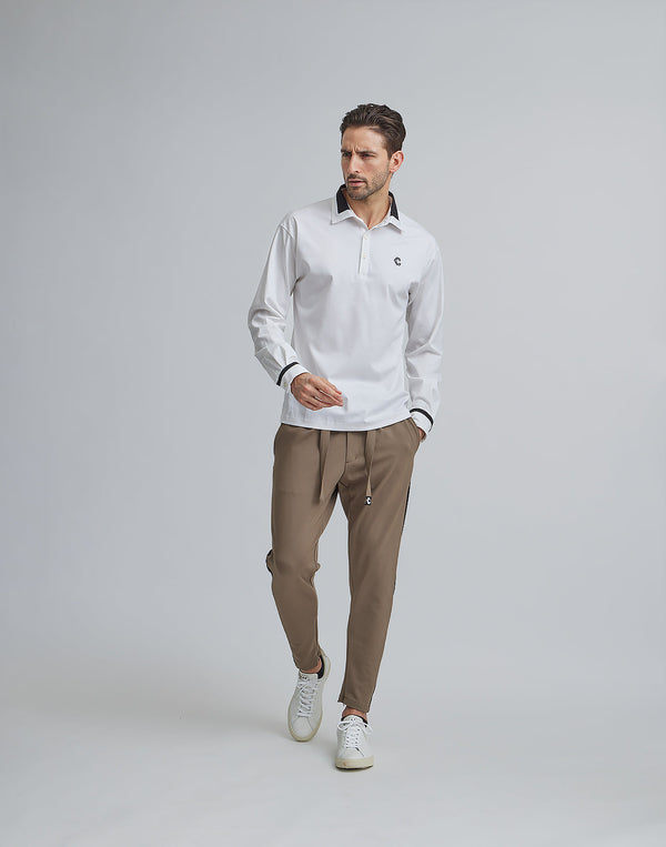 CRONOS BLACK STRETCH POLO