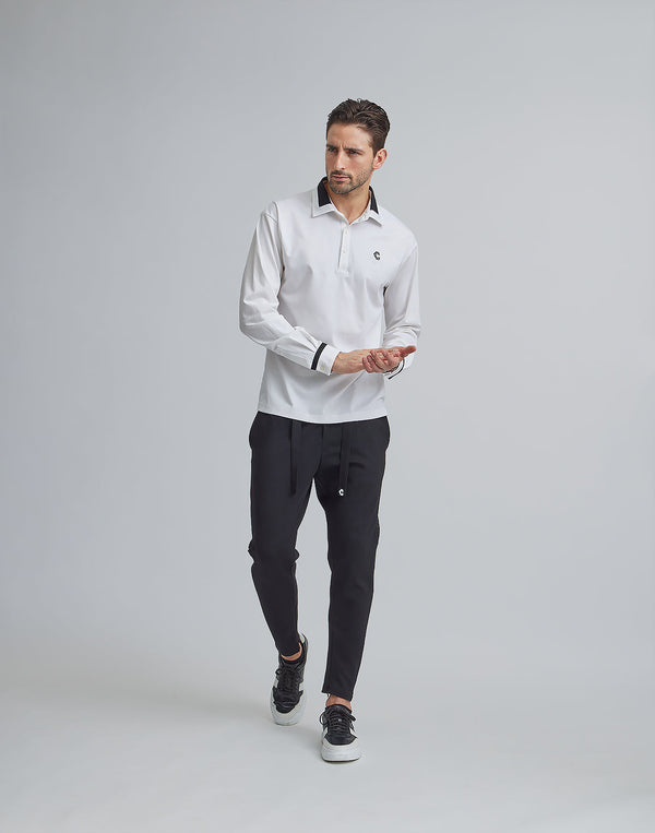 CRONOS BLACK STRETCH POLO