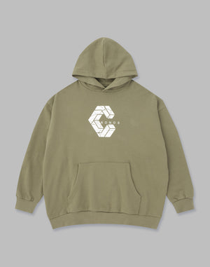 CRONOS 簽名 LOGO 連帽衫 [卡其色]