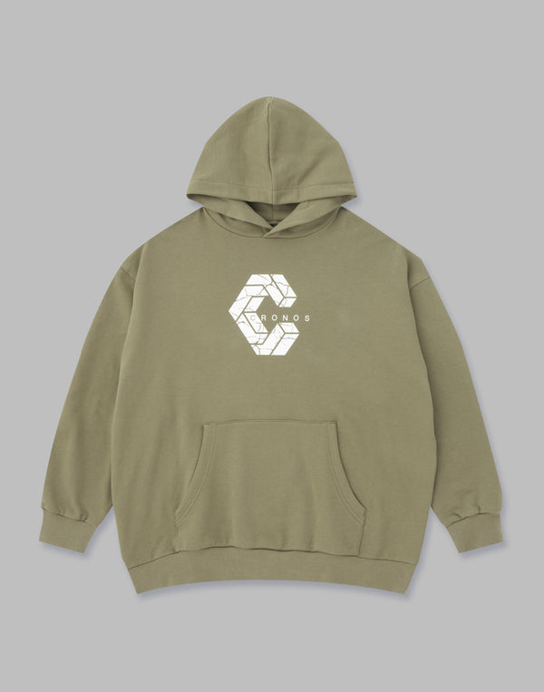 CRONOS 簽名 LOGO 連帽衫 [卡其色]