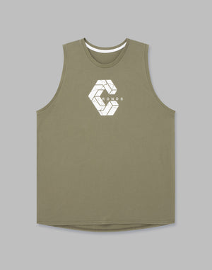 CRONOS SIGNATURE LOGO TANKTOP【KHAKI】