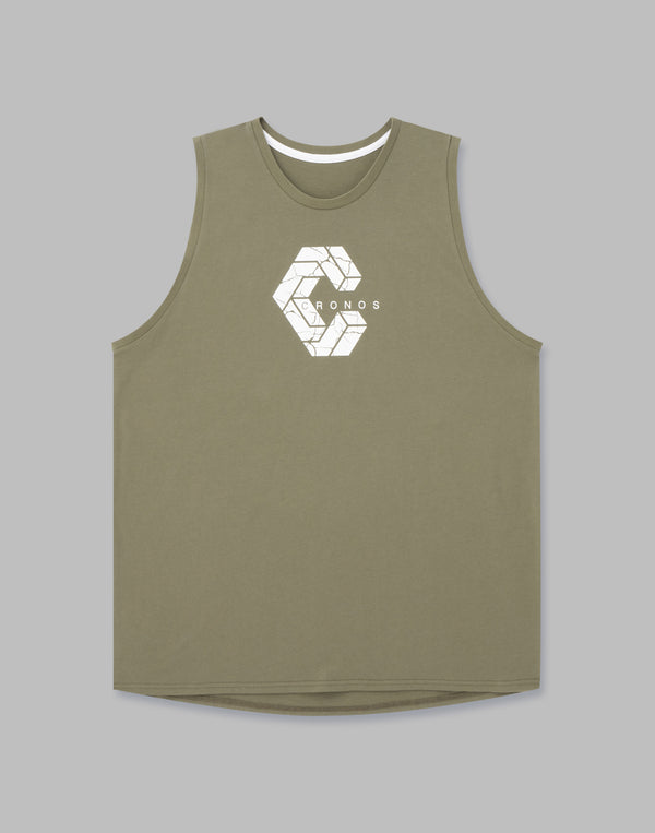 CRONOS SIGNATURE LOGO TANKTOP【KHAKI】