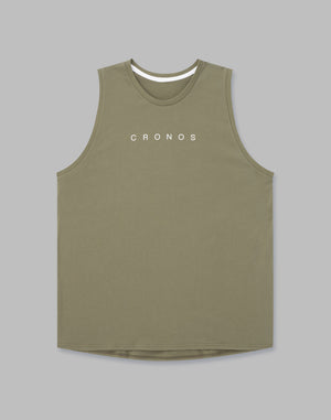 CRONOS LOGO TANKTOP【KHAKI】