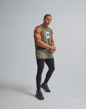CRONOS SIGNATURE LOGO TANKTOP【KHAKI】