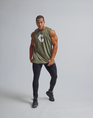 CRONOS SIGNATURE LOGO TANKTOP【KHAKI】