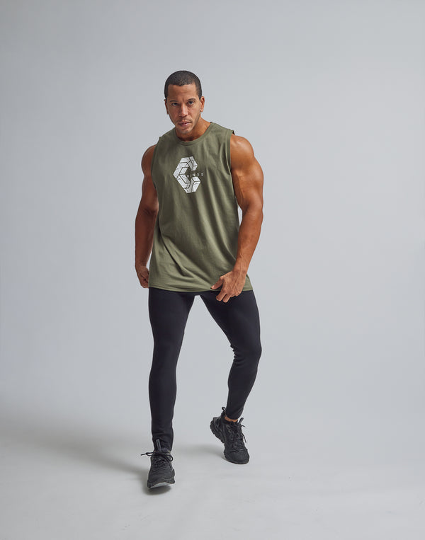 CRONOS SIGNATURE LOGO TANKTOP【KHAKI】