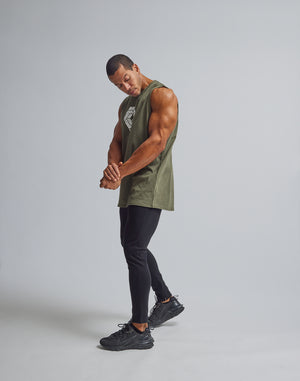 CRONOS SIGNATURE LOGO TANKTOP【KHAKI】
