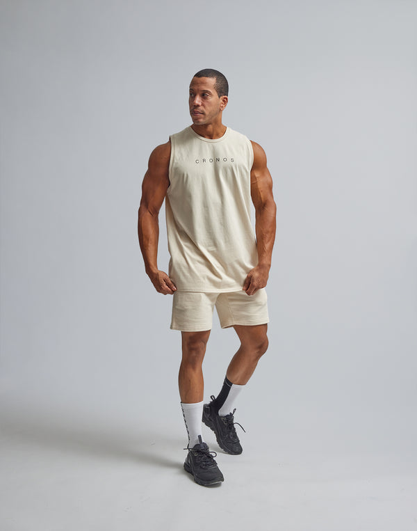 CRONOS LOGO TANKTOP【CREAM】