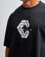 CRONOS SIGNATURE LOGO OVERSIZE T-SHIRTS【KHAKI】