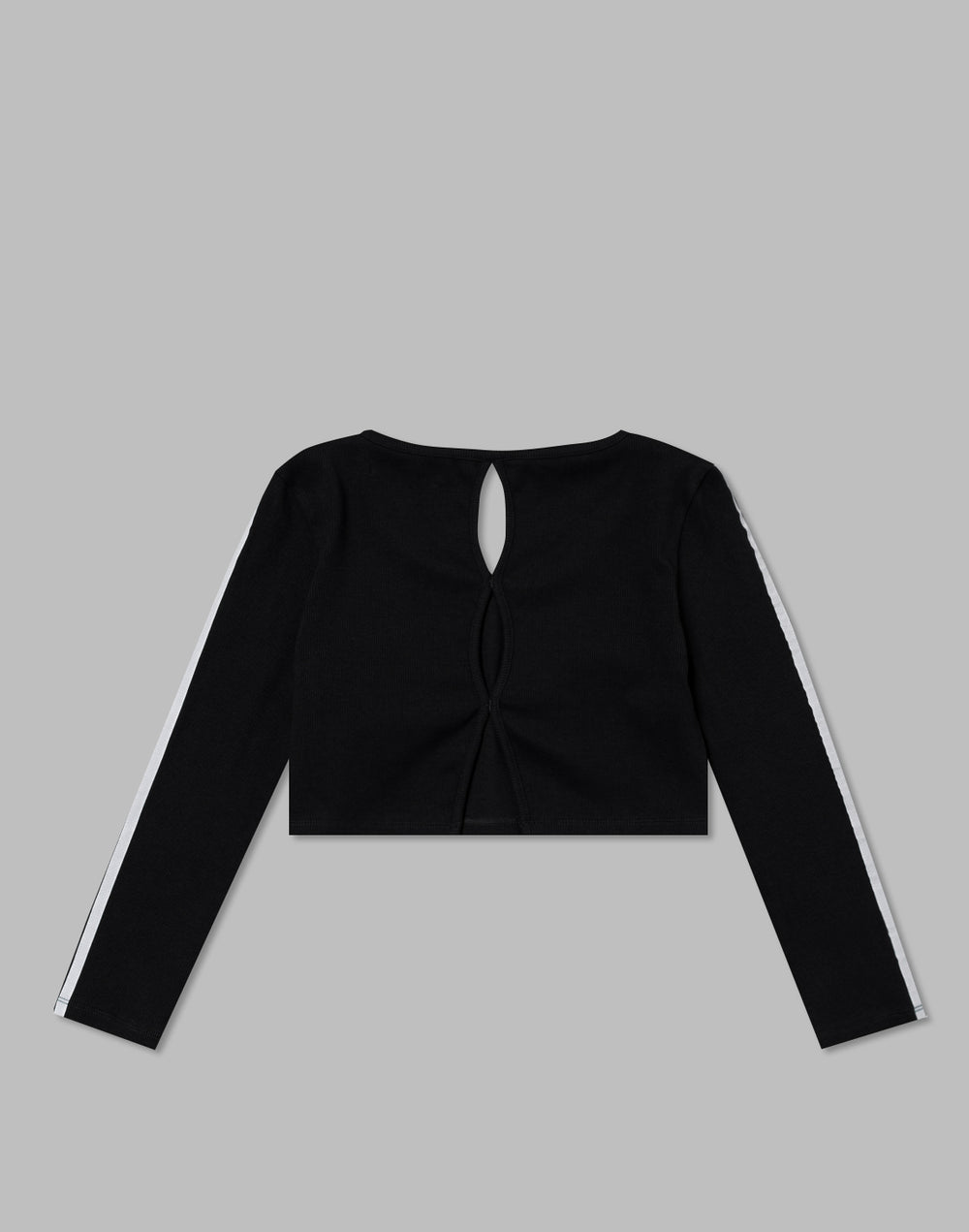 CRONOS WOMEN FRONT RIB LONG SLEEVE【BLACK】