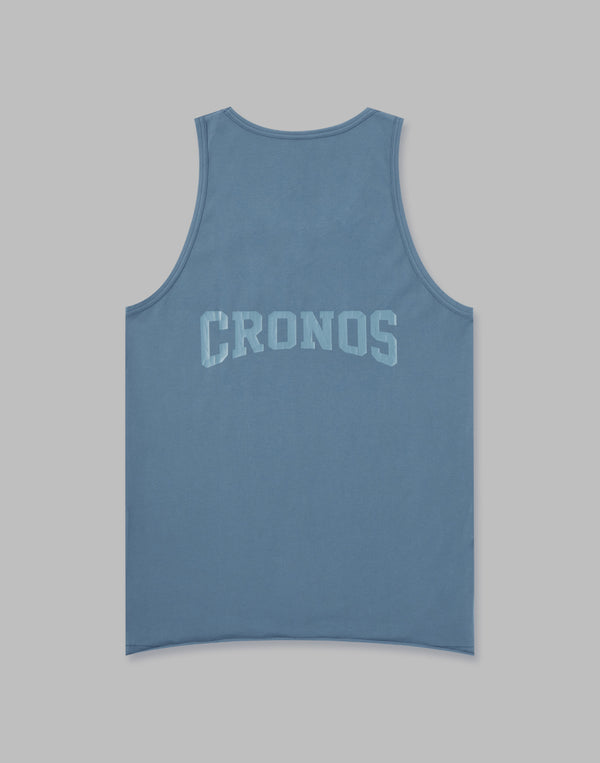 CRONOS BACK LOGO TANKTOP【BLUEGRAY】