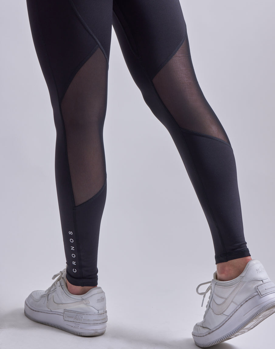 CRONOS レギンス L CRONOS WOMEN BACK KNEES MESH LEGGINGS【KHAKI】 – クロノス