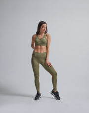 CRONOS WOMEN BACK TWIST BRA【KHAKI】