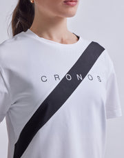 CRONOS WOMEN TWIST T-SHIRTS【WHITE】