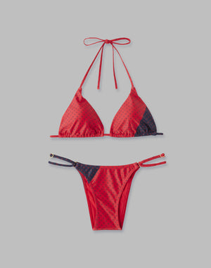 CRONOS WOMEN NEW MONOGRAM BIKINI【RED×NAVY】