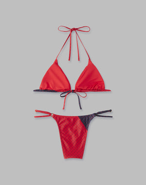 CRONOS WOMEN NEW MONOGRAM BIKINI【RED×NAVY】