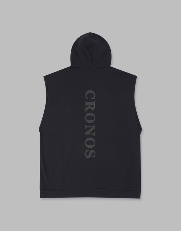 CRONOS DRYMASTER ® SLEEVELESS HOODIE【BLACK】 - クロノス CRONOS