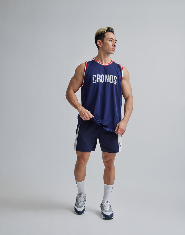 CRONOS SIDE LINE STRETCH SHORTS【NAVY】