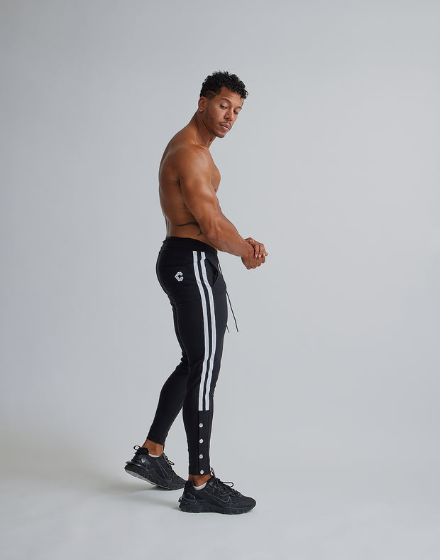 CRONOS 2LINE BOTTON LONGPANTS【BLACK】
