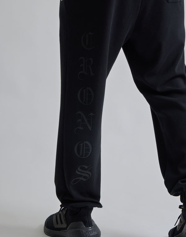 CRONOS BLACK LETTER LOGO SWEAT LONGPANTS【GRAY】