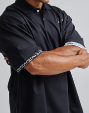 CRONOS ACTIVE OVERSIZE POLO【BLACK】