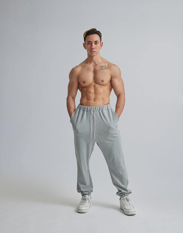 CRONOS BLACK LETTER LOGO SWEAT LONGPANTS【GRAY】
