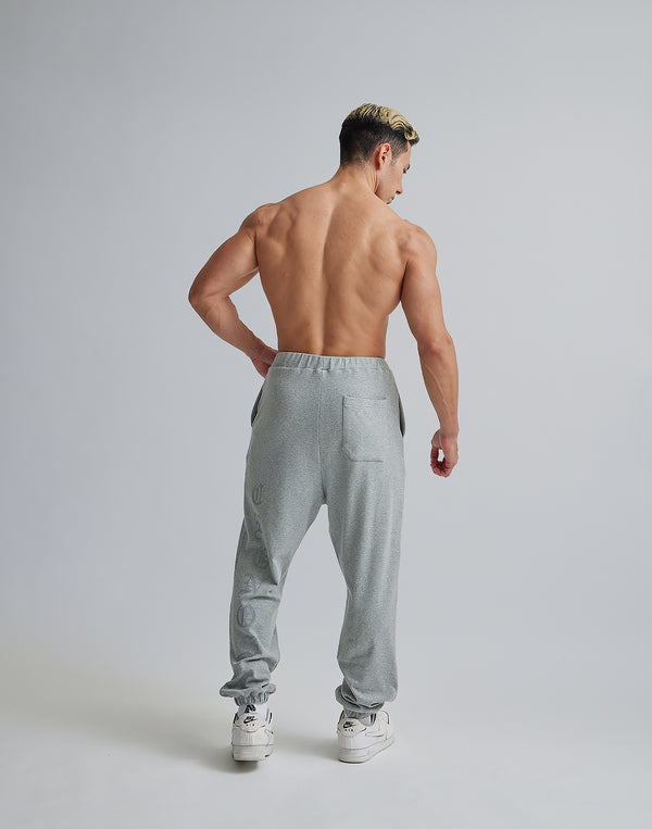 CRONOS BLACK LETTER LOGO SWEAT LONGPANTS【GRAY】