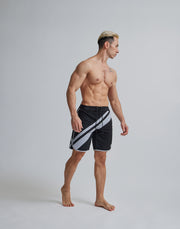 CRONOS SLANTING LINE BOARD SHORTS【BLACK】