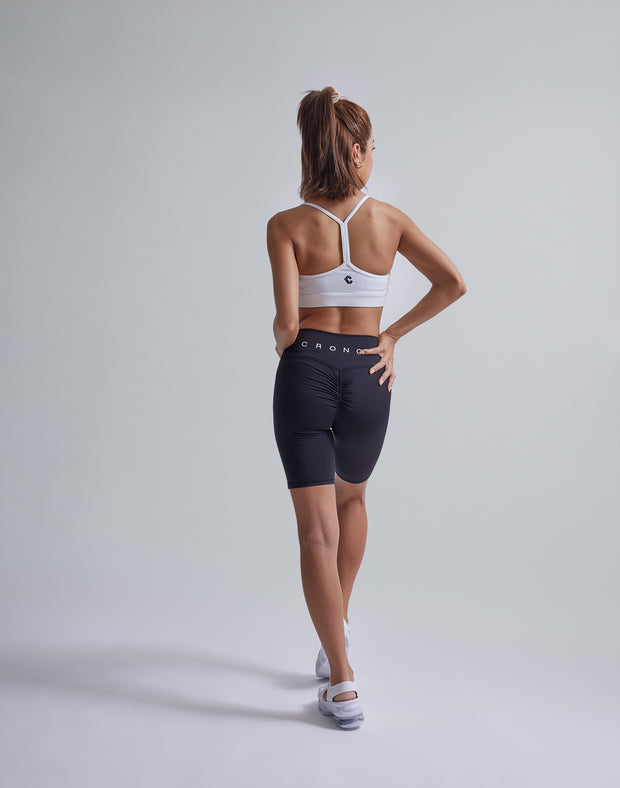 CRONOS WOMEN SPORT SHORT LEGGINGS【BLACK】