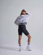 CRONOS WOMEN MESH SHORT ZIP HOODY【WHITE】