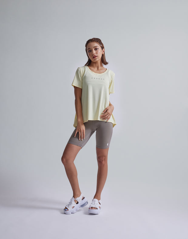 CRONOS WOMEN COOL MATERIAL T-SHIRTS【YELLOW】