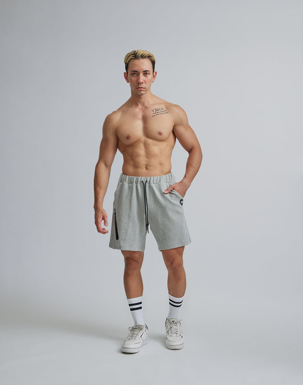 CRONOS ZIPLOGO HALF PANTS [GRAY]