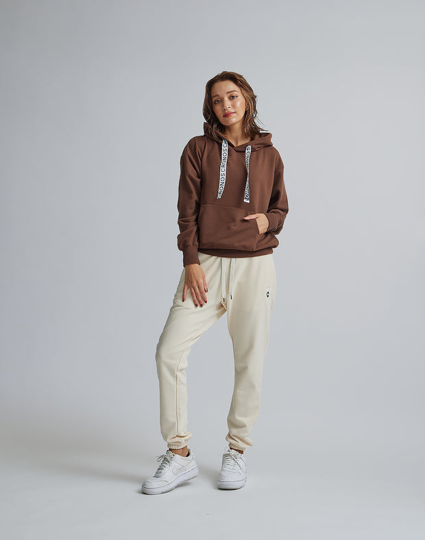 CRONOS WOMEN THICK CORD HOODIE【BROWN】