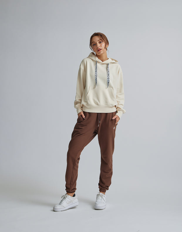 CRONOS WOMEN THICK CORD HOODIE【CREAM】