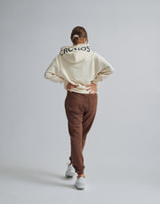 CRONOS WOMEN THICK CORD HOODIE【CREAM】