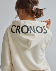 CRONOS WOMEN THICK CORD HOODIE【CREAM】
