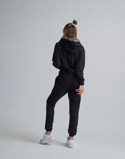 CRONOS WOMEN LAYERED HOODIE【BLACK】