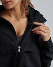 CRONOS WOMEN ACTIVE HIGH NECK JACKET【BLACK】
