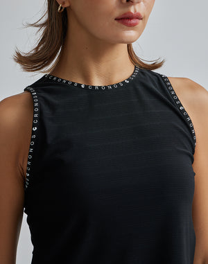 CRONOS WOMEN BACK OPEN TANK TOP【BLUE】