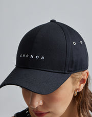CRONOS WOMEN LOGO CAP【BLACK】